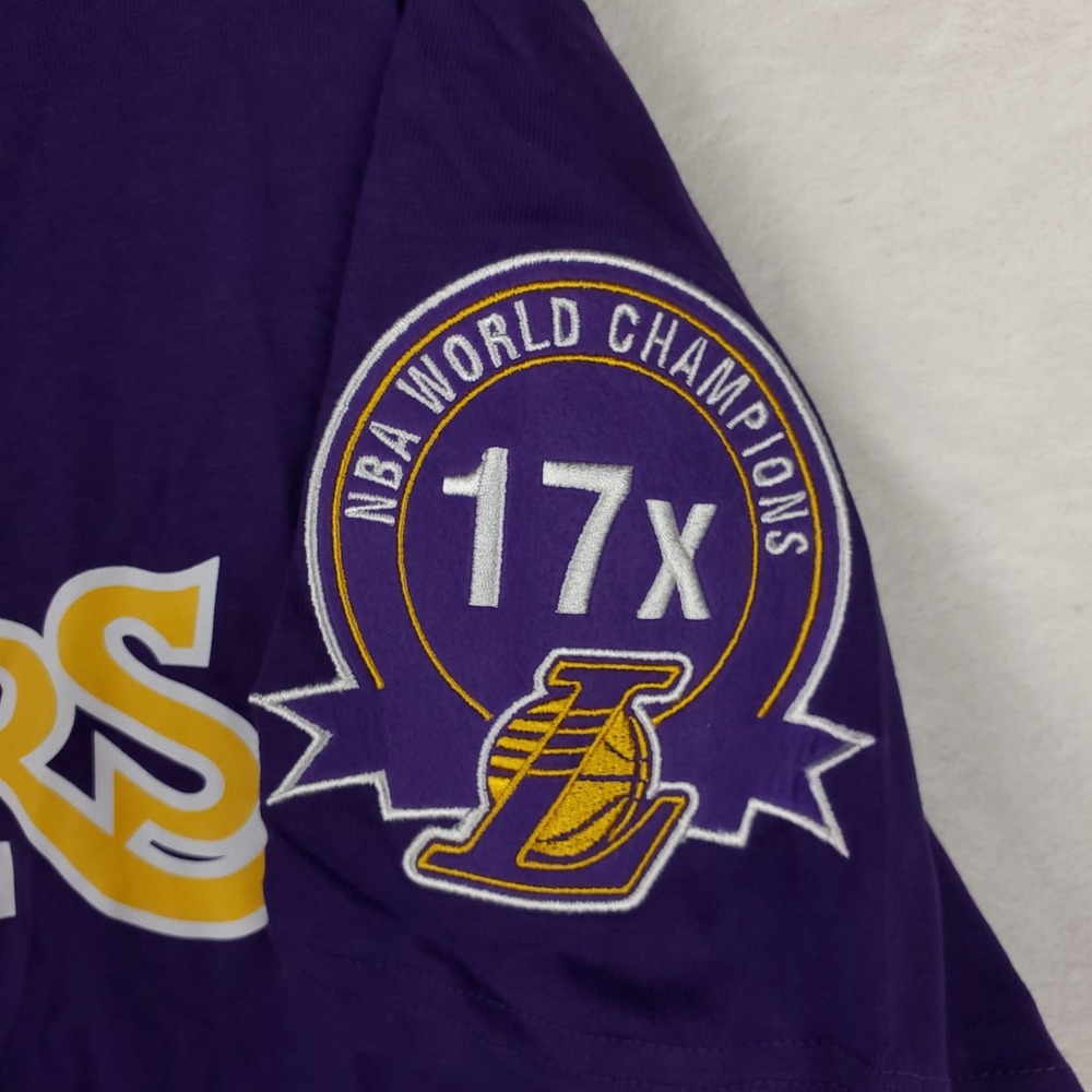 LA Lakers Mitchell & Ness NBA Small Shirt Embroidery Patch on Sleeve Purple NWT - Picture 4 of 10